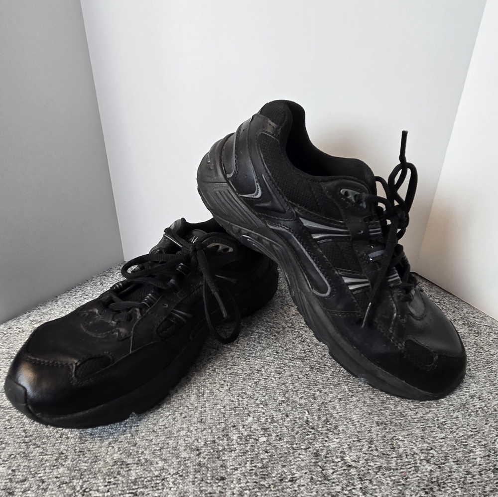 Orthaheel Shoes Women's Black Leather Athletic Walking Shoes Sz 8 Orthotic